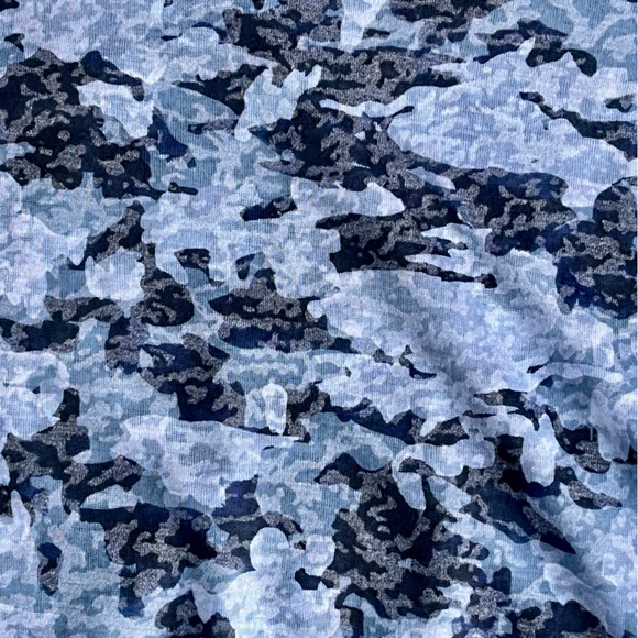 Ruby Rd Denim Blue Camo Print Studded Top 3X - Picture 3 of 14